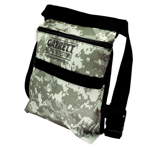 Garrett Camo Canvas Metal Detecting Finds Recovery Bag Pouch + Belt, #1612900